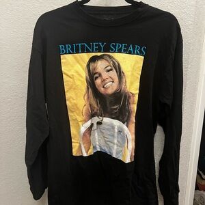 Britney Spears 2021 Black Long Sleeve Graphic Tee Size S/M